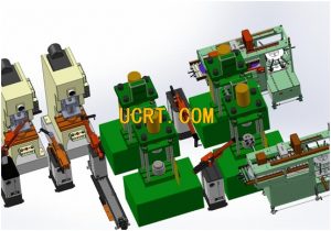 Solución automática de la línea de producción de la prensa hidráulica de la olla arrocera eléctrica