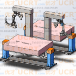 Double positioner double cantilever C-type gantry upside down welding robot