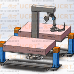 Double positioner single cantilever C type gantry upside down welding robot