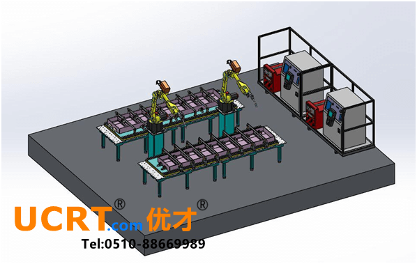 Estación de trabajo de soldadura de robot de plantilla de aleación de aluminio de construcción