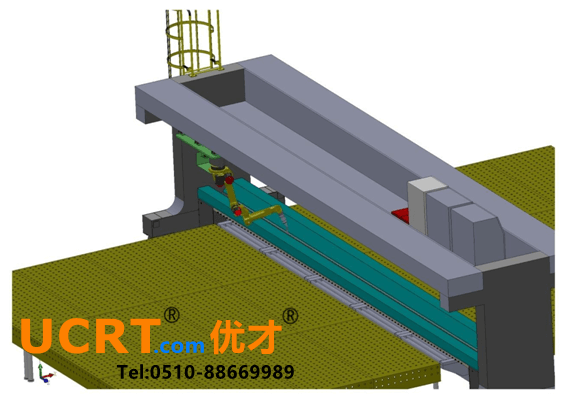 El esquema de diseño de una estación de trabajo de robot de soldadura para la costura de soldadura larga de la placa de aleación de aluminio